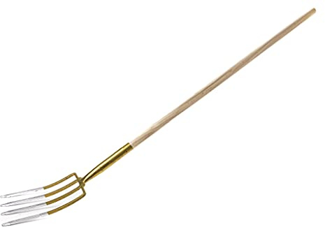 KOTARBAU® Forke 4 Zinken mit Stiel Heugabel Mistgabel Mistforke Gartengabel Gartenforke Dunggabel Spatengabel Gabel für Garten Drahtgabel für Garten und Landwirtschaft