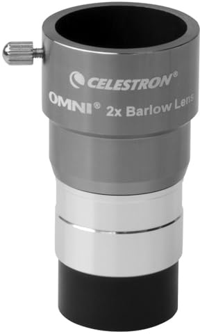 Celestron 93326 Omni Barlow-Linse, Silber, 2 x 1,25 Zoll