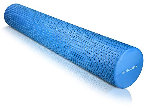 Navaris Pilates Rolle Faszienrolle 90 cm lang - Pilatesrolle Faszien Yoga Roller - Schaumstoffrolle für Rücken Fitness - Massagerolle versch. Farben