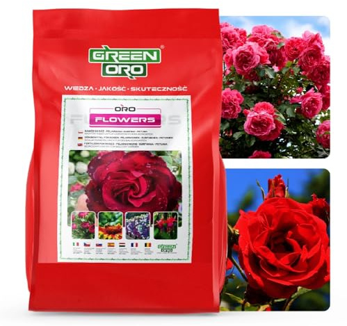 GREEN ORO ORO FLOWERS 1,5KG– Langzeitdünger für Rosen und Beetblumen, Spezialdünger
