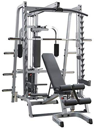 Body-Solid GS348P4 Kraftstation | Power-Tower | Smith Gym Komplettpaket (Multipresse, Hantelbank, Latzug, Butterfly)