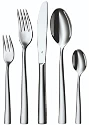 WMF Philadelphia Besteck Set 12 Personen, Besteck 60 teilig, Monobloc-Messer, Cromargan Edelstahl poliert, glänzend, spülmaschinengeeignet