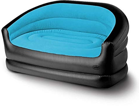 Camp4 Aufblasbares Sofa Relax Double, 145x78x65cm, schwarz/eisblau (932992043)