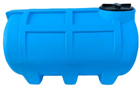 Varile 250L Trinkwassertank Blau | BPA-Frei | integriertes 3/4" Messinggewinde | Made in EU | Lebensmittelgeeignet | Horizontal