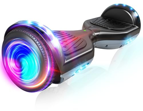 Hoverboard Hoverboards 6,5 Zoll mit Bluetooth Lautsprecher mit bunten LED-Lichtern Geschenk für Kinder Jugendliche