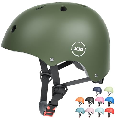 XJD Fahrradhelm für Kinder, Verstellbare Kinderhelm Skaterhelm Kinder Helm für Fahrrad Skateboard Scooter Roller Kinderfahrradhelm für 3-13 Alt Mädchen und Jungen
