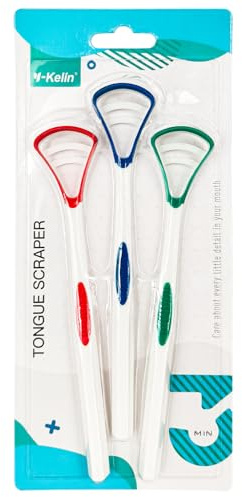 Y-Kelin Zungenschaber Zungenreiniger-Set mit 3 Farben (Zungenbürste 3 Packungen)