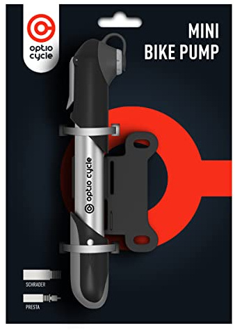 Mini Fahrradpumpe 120 PSI / 8,3 Bar – Kompakte Rahmenpumpe Aluminium mit Halterung | Handpumpe Fahrradpumpe Alle Ventile | Kleine Luftpumpe für Rennrad, MTB, E-Bike | Portable Fahrrad Pumpe Klein