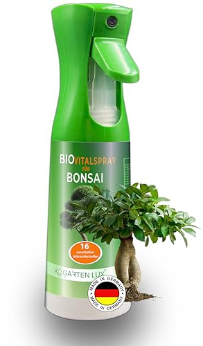 Garten Lux BIO Vital Spray für Bonsai Pflanzenblätter 300ml. mit 16 Spurennährstoffen zum Bonsaipflege sprühen anwendungsfertiges Hochester.