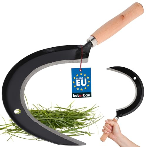 KOTARBAU® Rundsichel Handsichel Garten Handsense Sichel Garten geschmiedet Sensensichel 235 mm