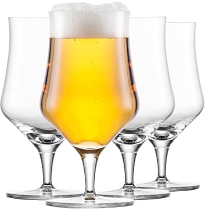 SCHOTT ZWIESEL Universalglas Beer Basic 0,3 (4er-Set), klassisches Bierglas für Craft Beer, spülmaschinenfeste Tritan-Kristallgläser, Made in Germany (Art.-Nr. 130013), Kristall