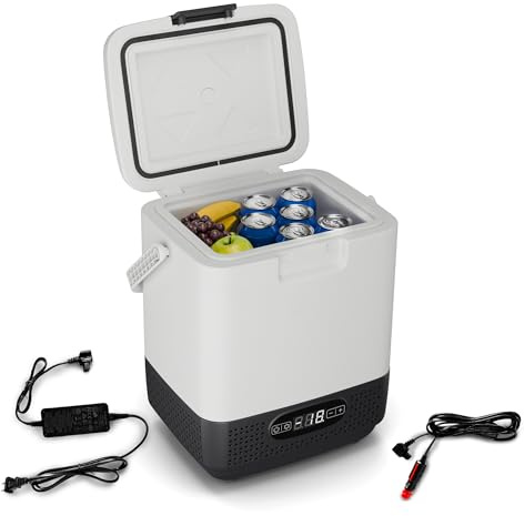 Klarstein SwiftFrost 12-Liter-Kühlbox – Tragbare elektrische Kühlbox mit Kompressor, LED-Anzeige, Dual Power (12V/230V), -20°C bis 20°C, ECO- und MAX-Modi, Ideal für Camping und Zuhause, Gefrierbox