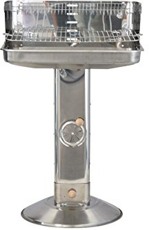 Säulengrill FamilyStar 58,5x38,5x90cm Edelstahl Holzkohlegrill