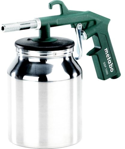 metabo Druckluft-Sandstrahlpistole SSP 1000-7 bar, 300 l/min - Rost- & Farbentfernung, gehärtete Düse, Metall-Saugbecher, für alle Strahlmittel - Kompakt & langlebig, universal einsetzbar