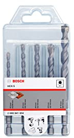 Bosch Professional 5 tlg. HEX-5 Betonbohrer Set (für Beton, 4/5/6/8/10 mm, Zubehör Schlagbohrmaschine)
