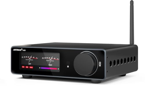 AIYIMA A80 Leistungsverstärker DAC mit PFFB TPA3255D2 Stereo HiFi 2.0 Kanal Klasse D Bluetooth Verstärker 300Wx2 ESS9038Q2M Decoder Heimkino-Receiver mit PC-USB Koaxial Optischer TRS Cinch-Eingang