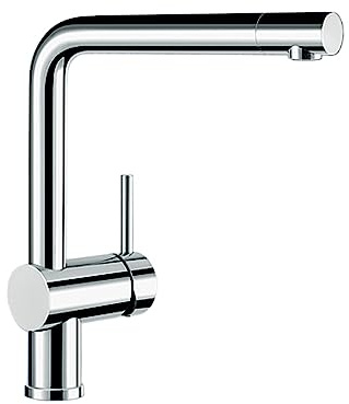 BLANCO LINUS | Küchenarmatur in chrom | Hochdruck | Rückflussverhinderer | Keramik Kartusche | Gesicherte Wasserqualität & wassersparend | [11x26,6x28,2 cm]