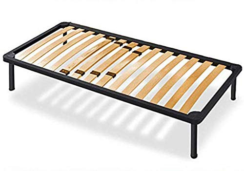 EVERGREENWEB MATERASSI & BEDS Lattenrost XXL aus orthopädische extra stark Stahlrahmen mit 14 Leisten Schichtholz H35 cm - 120X190 | Tecna Plus