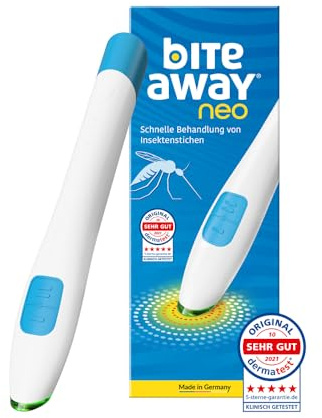 bite away neo, der Original Stichheiler mit LED-Ring, Mückenstich elektro Stichheiler, der Insektenstichheiler, elektronischer Stichheiler, ersetzt nicht den Mückenschutz