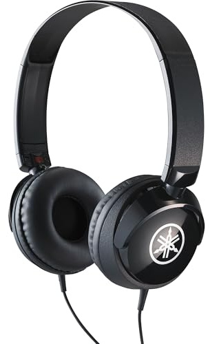 Yamaha HPH-50B Kopfhörer, schwarz – Schlichter On-Ear-Kopfhörer mit hochwertigem Sound – Kompaktes Design passend zu Yamaha Keyboards & Digital Pianos
