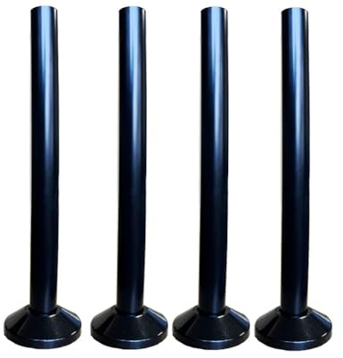 Lokatall Schwarze Heizkörperrohre & Abdeckungs-Kits, 4 Paar Kunststoff-Heizkörperrohrabdeckungen, 16 mm x 200 mm, Rohr, Zentralheizung, Clip-On-Abdeckungen, Heizkörperzubehör für Gasleitungen,
