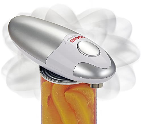 Cooks Professional Elektrischer Dosenöffner Automatisch | Kabelloser One-Touch Can Opener | Einhandbedienung mit Magnetischem Deckelheber | Für Rechts- & Linkshänder