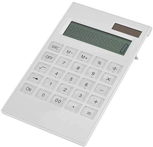 Wissenschaftlicher Schüler-Desktop und Batterie, Dual-Weißer Kristall-Rechner, Solar-Studentencomputer, weiß, Angetriebener Rechner mit Kristallknopf