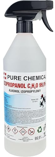 CHOSA Isopropanol 99,9% Sprühflasche - Isopropylalkohol Hohe Reinheit - IPA Reinigungsalkohol & Entfetter - Reiner Alkohol zum Reinigen für Haushalt, Werkstatt, Elektronik und Kosmetik (1L + spray)