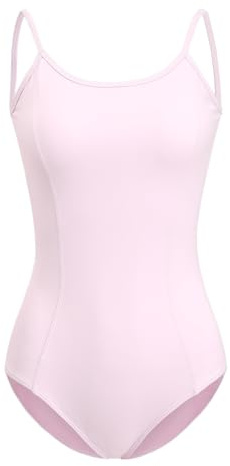 ZYXWVU Ballett Trikot Damen Ärmellos Rückenfrei Tanztrikot Tanzbody Damen, 7273-rosa,M