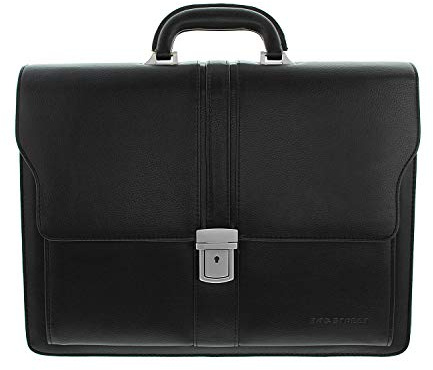 Bag Street Aktentasche Herren schwarz Kunstleder-Aktentasche Aktenkoffer Bürotasche, ohne, Schwarz