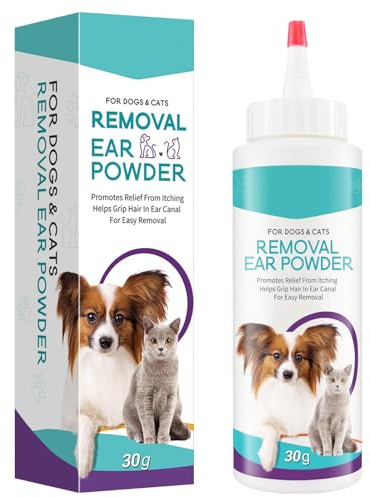 exatta Ohrenreiniger Hund, Pulver zur Enthaarung von Hundeohren | Hund Ohrenreiniger, Hundeohren Reiniger, Ohrreinigers für Hunde, Ohrreiniger für Alle Katzen und Hundes, 30g