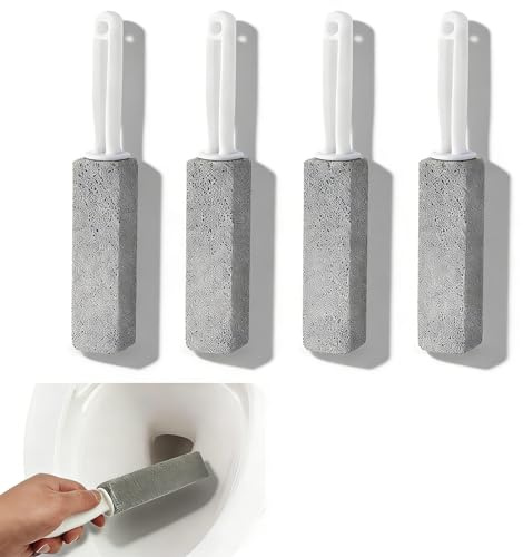 4 Stück Toilettenreiniger Bimsstein, Küche Reinigungsstein, Bimsstein Reinigungs Stein Mit Griff, für Toiletten, Küchen, Waschbecken verwendet, Waschbecken, Schwimmbäder.