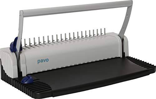 Pavo - Bindemaschine, Bindegerät bis 150 Blatt, inklusive 75teiligem Starterset, schwarz/grau