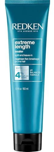 Redken Haarmaske für lange und starke Haare, Repariert und regeneriert, Anti Haarbruch, Mit Biotin und Sojaproteinen, Extreme Length Sealer, 150 ml