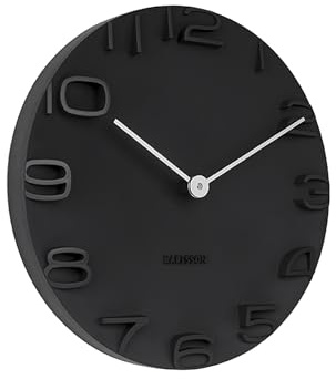 Karlsson Wanduhr On The Edge schwarz mit Chromzeiger, Ø42cm