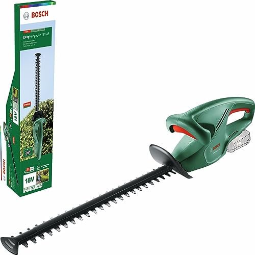 Bosch Akku Heckenschere EasyHedgeCut 18-45 (ohne Akku, 18-Volt-System, Messerlänge 45 cm, im Karton)