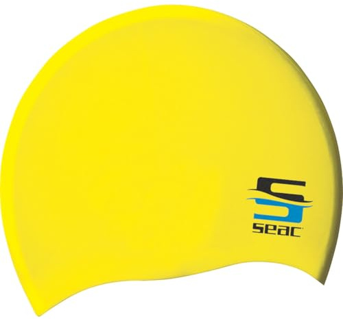 SEAC Silicone JR Schwimmkappe für Kinder aus Silikon, gelb