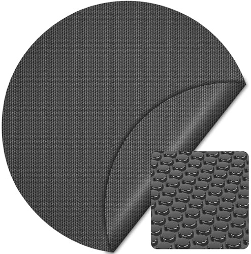 Wiltec Pool Solarfolie Ø 5 m, schwarz, Poolheizung aus 400 µ starkem PE Film, Poolabdeckung Poolplane Solarplane rund