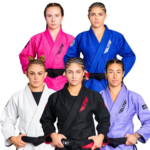 Elite Sports Damen BJJ GI – IBJJF Jiu-Jitsu GI für Frauen (siehe spezielle Größentabelle) - Schwarz - 33