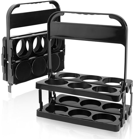 Flaschenhalter für 6 Flaschen, 2 Stück, faltbar und tragbar (2 Stück,)