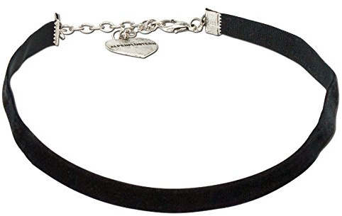 Alpenflüstern Trachten-Samt-Kropfband elastisch - Trachtenkette enganliegend, Velvet Kropfkette, Damen-Trachtenschmuck, Samtkropfband schmal in traditionellen Farben DHK076