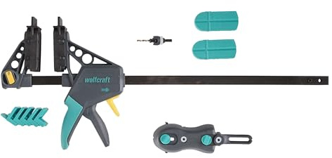 wolfcraft Terrassenbau-Set - 11-teiliges Werkzeug Komplett-Set für eine schnelle und präzise Terrassenmontage - Ideal für Heim- & Handwerker - 6988000