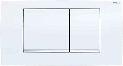Geberit Twinline30 Betätigungsplatte, für 2-Mengen-Spülung, 115.899.KJ.1, Farbe: Weiß