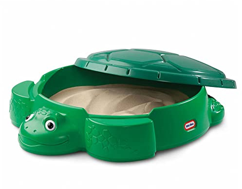 Little Tikes Schildkröte Sandkasten für den Garten. Sicheres & tragbares Sommerspielzeug und Aufbewahrungsbox. Fördert kreatives Spielen. Gartenspielzeug für Kinder ab 12 Monaten
