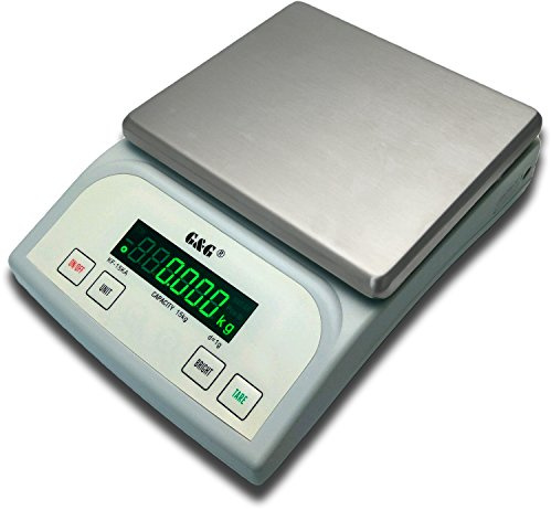 G&G KF15KA|B, 15kg-1g |0,1g Briefwaage Feinwaage Tischwaage Präzisionswaage LED (KF-15KB)