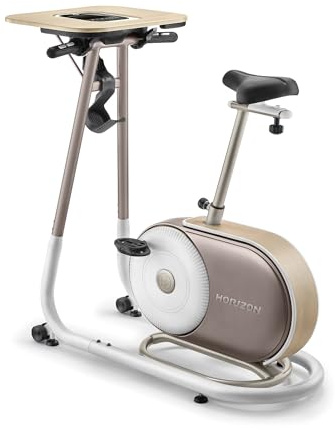 horizon fitness Heimtrainer/Fahrradtrainer Citta BT5.1 extra tiefer Einstieg| Rahmen in edler Holzoptik | 20 elektronisch einstellbare Widerstände