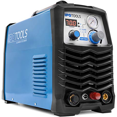 IPOTOOLS CUT-70R Pilot Plasmaschneider mit Pilotzündung - Plasmaschneidgerät 70A bis 25 mm Schneidleistung Inverter Schweißgerät Plasma Cutter IGBT/HF Zündung Pilotbogen / 400V / 7 Jahre Garantie