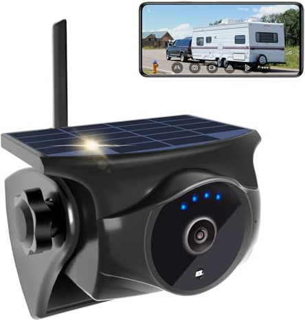 STONVUE 1080P Solar Magnetische Kabellose Rückfahrkamera für Anhänger | Nachtsicht, 365 Tage Standby, wasserdicht, Akku-betrieben, geeignet für Wohnmobile, LKW und Pferdeanhänger