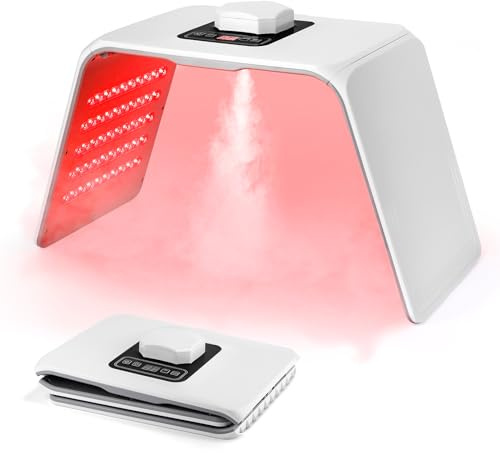 foreverLily LED-Gesichtsmasken-Lichttherapie, 7 Farben PDT Gesichtspflegemaske, Anti-Aging, Akne-Behandlungsgerät gegen Mitesser, Pickel, Rötungen und Falten