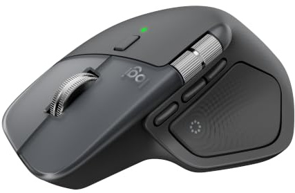 Logitech MX Master 4, ergonomische kabellose Maus | Fortschrittliches haptisches Feedback, ultraschnelles Scrollen, Laden über USB-C, Bluetooth, Windows, MacOS - Schwarz